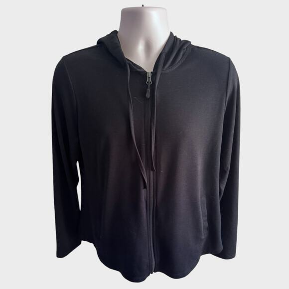 32 Degrees Cool Black Large Mens Full Zip Sweatshirt Hooded - Picture 1 of 8
